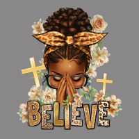 Believe Praying Afro Messy Bun Vintage Tee | Teevron