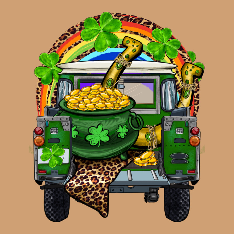 St Patrick's Day Truck With Pot Of Gold Horseshoe And Rainbow Vintage Tee by RanaPortraitStore | Teevron