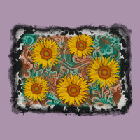Leather Sunflower Background Heavyweight Hoodie | Teevron