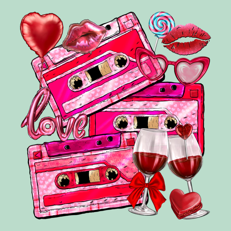 Valentines Day Cassette Premium Hoodie by NancyCooperArtShop | Teevron