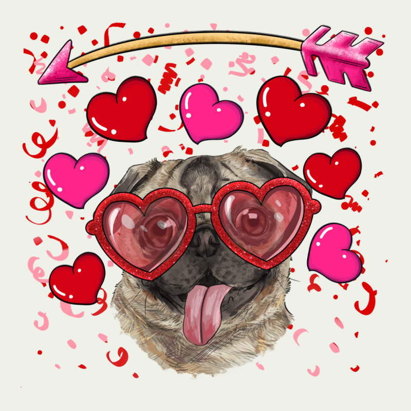 Valentine's Day  Pug Urban Heavy Tee by RanaPortraitStore | Teevron
