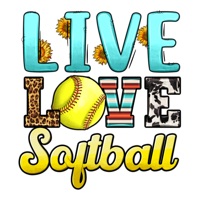 Live Love Softball Premium Sweatshirt by LillyAllenDesigns | Teevron
