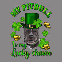 St. Patrick's Day My Pitbull Is My Lucky Charm With Hat Vintage Tee | Teevron