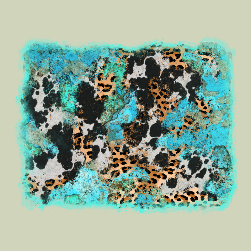Turquoise Cowhide Leopard Background Heavyweight Hoodie by AdoDesignShop | Teevron