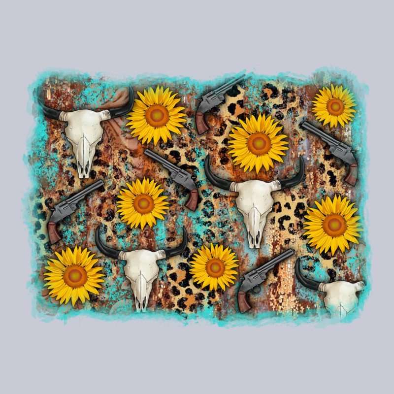 Cow Skull Sunflower Background Heavyweight Hoodie by AdoDesignShop | Teevron