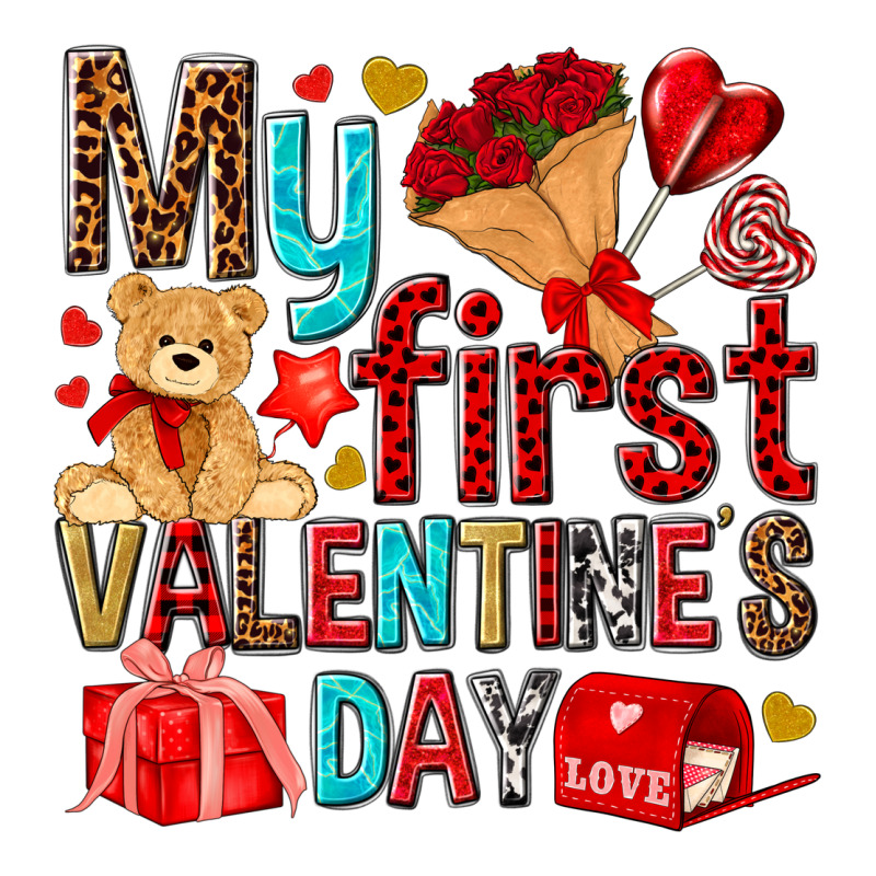 My First Valentines Day Premium Hoodie by NancyCooperArtShop | Teevron
