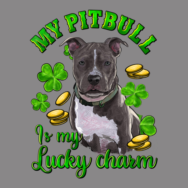 St. Patrick's Day My Pitbull Is My Lucky Charm Vintage Tee by RanaPortraitStore | Teevron