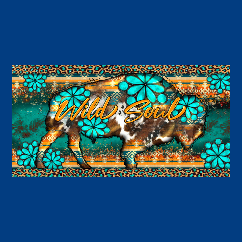 Western  Bison Wild Soul Turquoise's Gemstones  License Plate Template Premium Sweatshirt by BarkalooDesign | Teevron