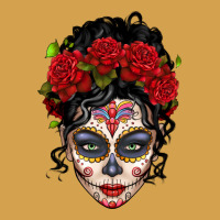Mexican Sugar Skull Messy Bun Woman Urban Hoodie | Teevron