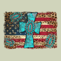 Flag And Turquoise Cross Heavyweight Hoodie | Teevron