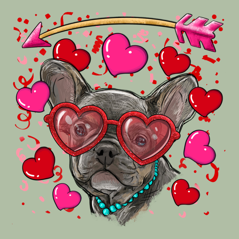 Valentine's Day French Bulldog Puppy Urban Heavy Tee by RanaPortraitStore | Teevron
