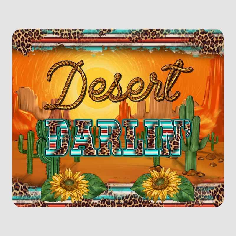 Western Desert Darlin Sunset Serape Leopard Sunflowers Mousepad Premium Sweatshirt by BarkalooDesign | Teevron