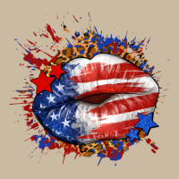 Leopard American Flag Lips Long Sleeve Tee | Teevron