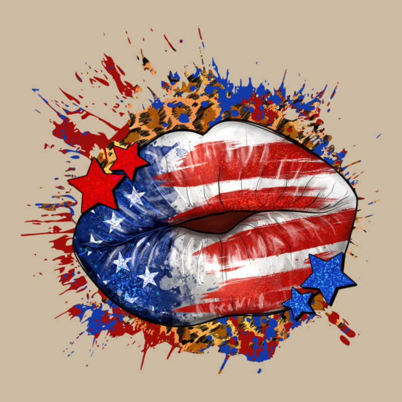 Leopard American Flag Lips Long Sleeve Tee by Neo Western | Teevron