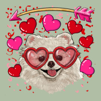 Valentine's Day White Pomeranian Urban Heavy Tee | Teevron
