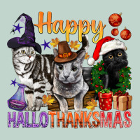 Happy Hallothanksmas Cats Zipper Hoodie | Teevron