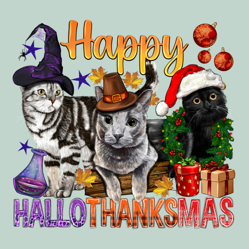 Happy Hallothanksmas Cats Zipper Hoodie by BundleAndBundleShop | Teevron