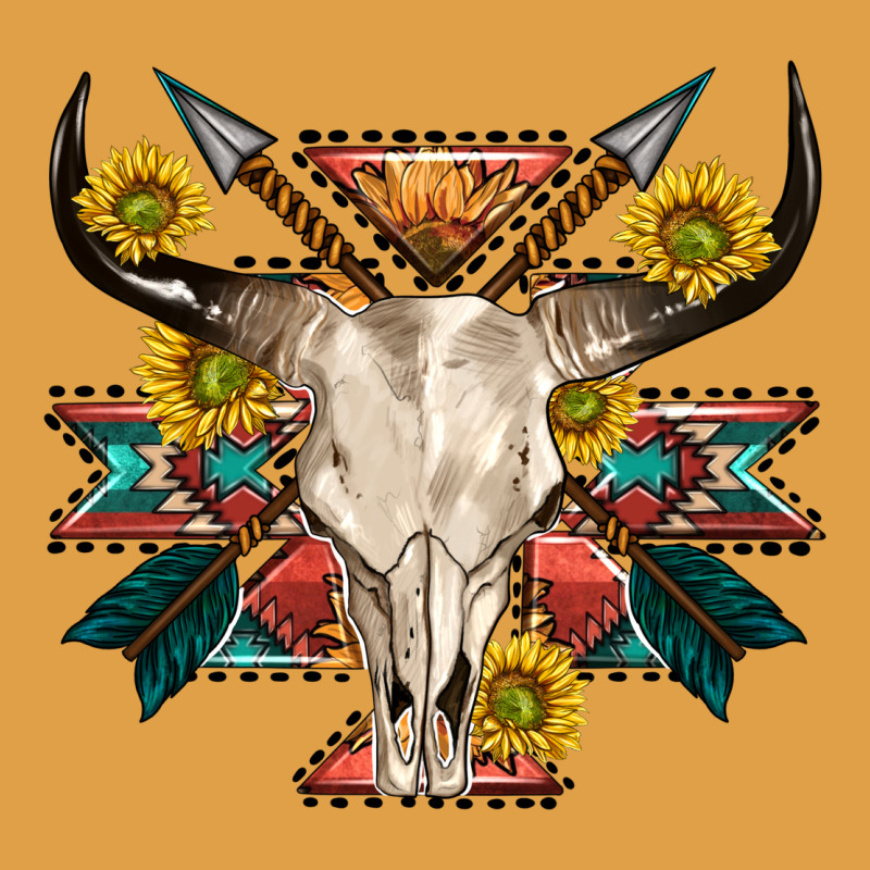 Aztec Western Bull Skull Premium Hoodie by NancyCooperArtShop | Teevron