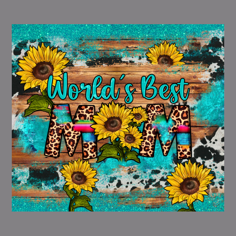 World's Best Mom Sunflower Leopard Cowhide Heavyweight Hoodie by Artiststas | Teevron