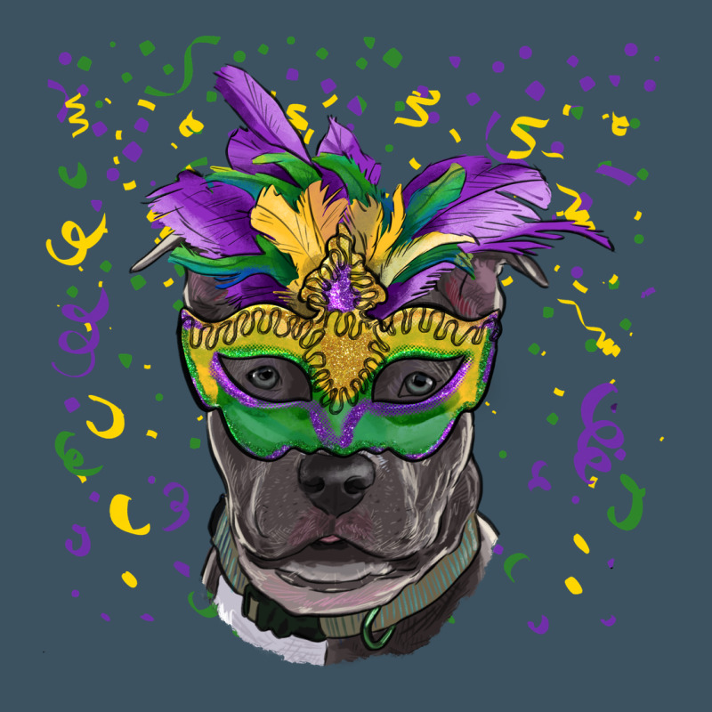 Mardi Gras  Mask Pitbull Urban Heavy Tee by RanaPortraitStore | Teevron