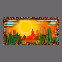 Western  Sunset Cactus Leopard Serape   License Plate Template Premium Sweatshirt | Teevron