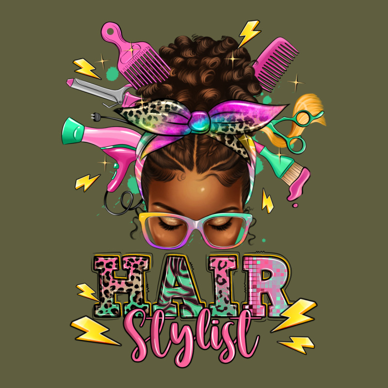 Hair Stylist Afro Messy Bun Vintage Tee by texasbilliewilder | Teevron