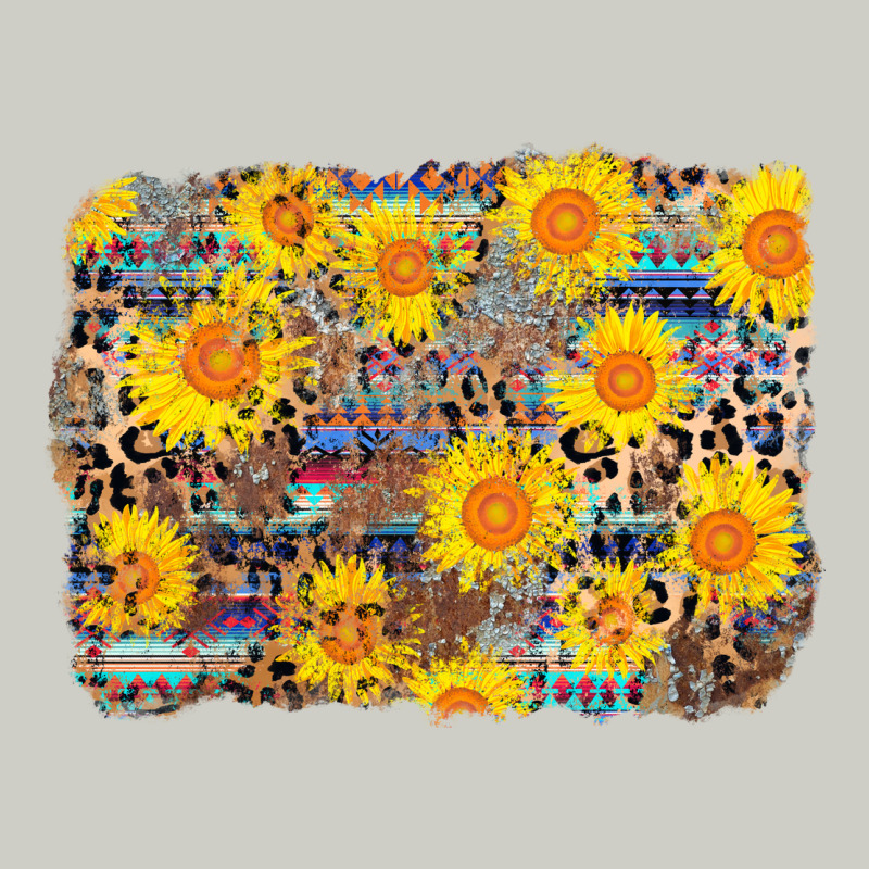 Aztec Sunflower Leopard Background Heavyweight Hoodie by AdoDesignShop | Teevron