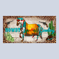 Western Howdy Cowboy Horse Sunset Weapon Cactus Leopard  License Plate Premium Sweatshirt | Teevron