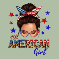 All American Girl Messy Bun Urban Heavy Tee | Teevron