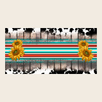 Western Cowhide Serape Sunflower Mama License Plate Premium Sweatshirt | Teevron