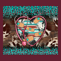 Western Nurse Stethoscope Turquoise Leopardes Classic Tee | Teevron
