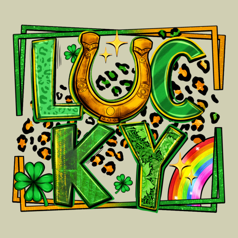 Lucky Horseshoe St Patricks Day Leopard Frame Heavy Core Tee by LillyAllenDesigns | Teevron
