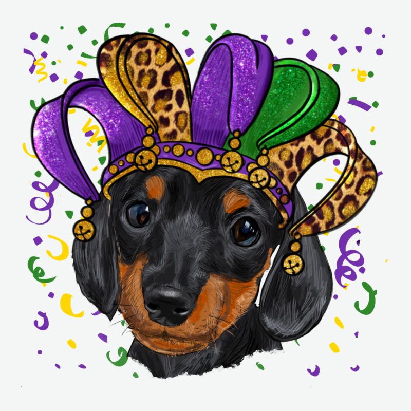 Mardi Gras Hat Dachshund Puppy Urban Heavy Tee by RanaPortraitStore | Teevron