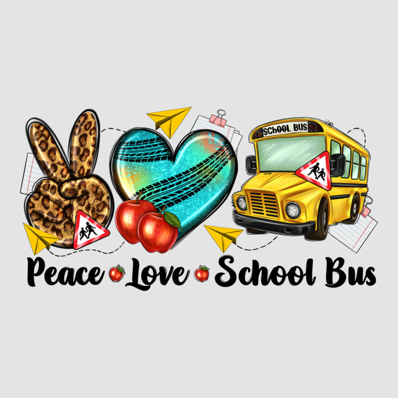 Peace Love School Bus Premium Sweatshirt by NancyCooperArtShop | Teevron