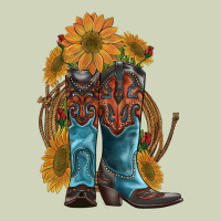 Western Boots With Sunflowers Heavyweight Hoodie | Teevron