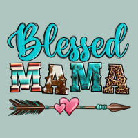 Blessed Mama Serape Cowhide Turquoise Premium Sweatshirt | Teevron