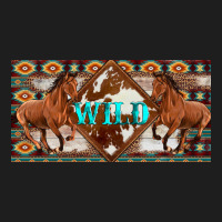 Aztec Horses And Wild With Cowhide License Plate Template Heavyweight Hoodie | Teevron