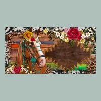 Western Turquoise Gemstone Horse Cowhide Leopard Floral Background Lic Heavyweight Hoodie | Teevron