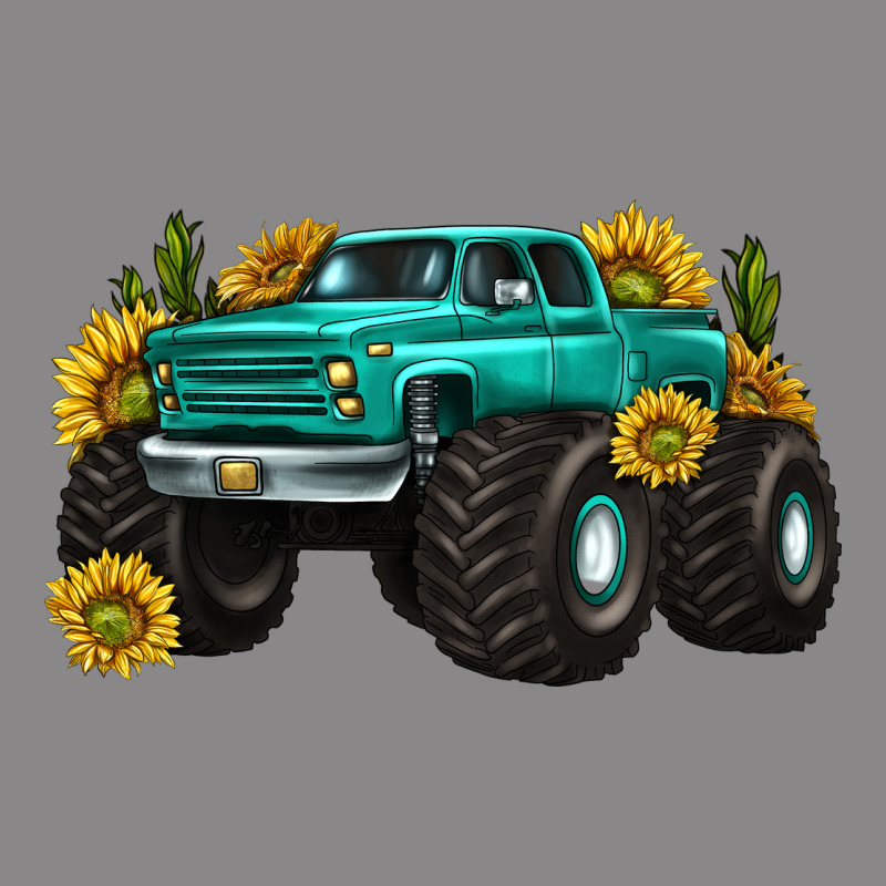 Monster Truck With Sunflower Western Vintage Tee by texasbilliewilder | Teevron