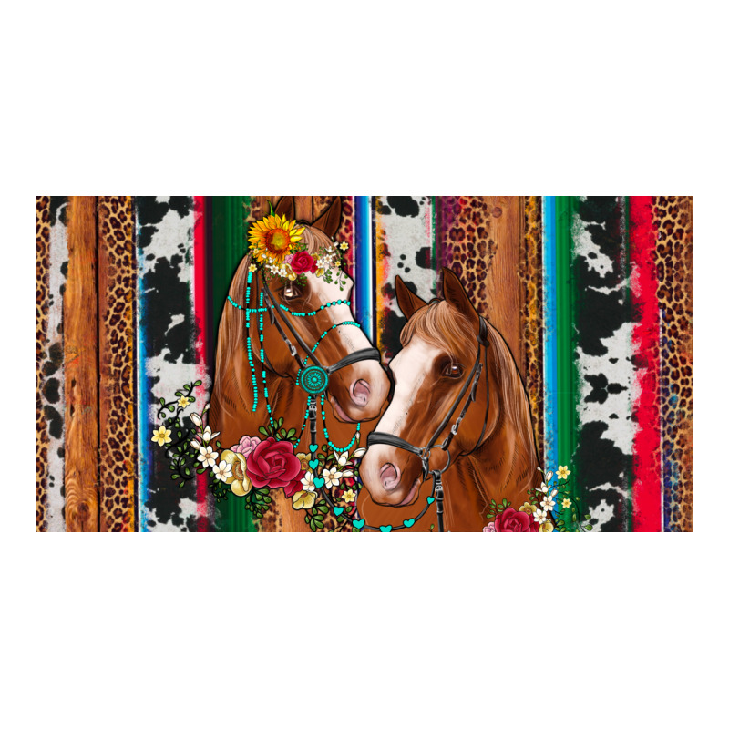 Western Horses Gemstone Horse Cowhide Leopard Floral Background Licens Heavyweight Hoodie by Artiststas | Teevron