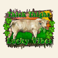 Thick Thighs Lucky Vibes Charolais Bull Vintage Tee | Teevron