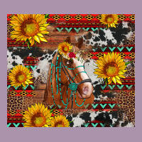 Western Horse With Sunflowers And Aztec Leopard Cowhide Heavyweight Hoodie | Teevron