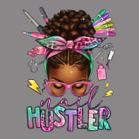 Nail Hustler Afro Messy Bun Vintage Tee | Teevron