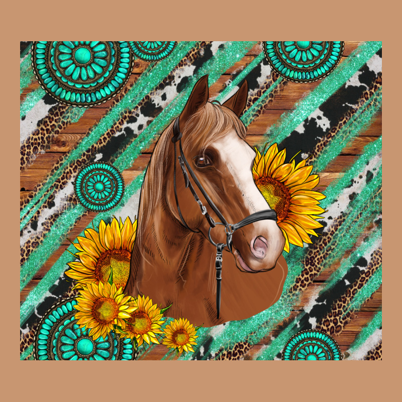 Western Horse With Gemstone And Sunflower Heavyweight Hoodie by Artiststas | Teevron