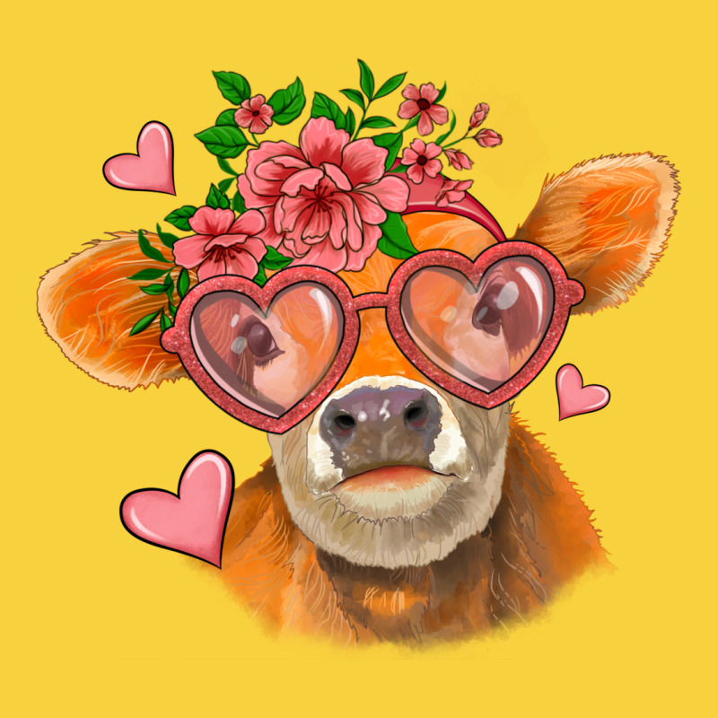 Valentines Day Orange Cow Premium Sweatshirt by Jasminsmagicworld | Teevron