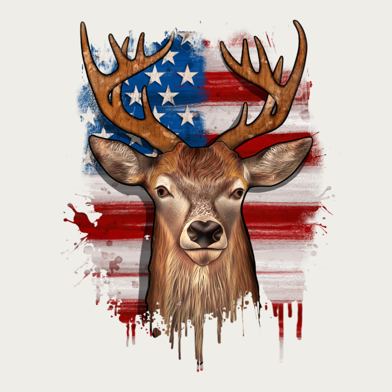 Deer American Flag Zipper Hoodie by JahusDesignShop | Teevron