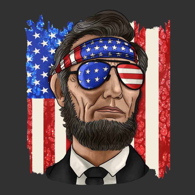 American Flag With Lincoln Urban Heavy Tee by texasbilliewilder | Teevron