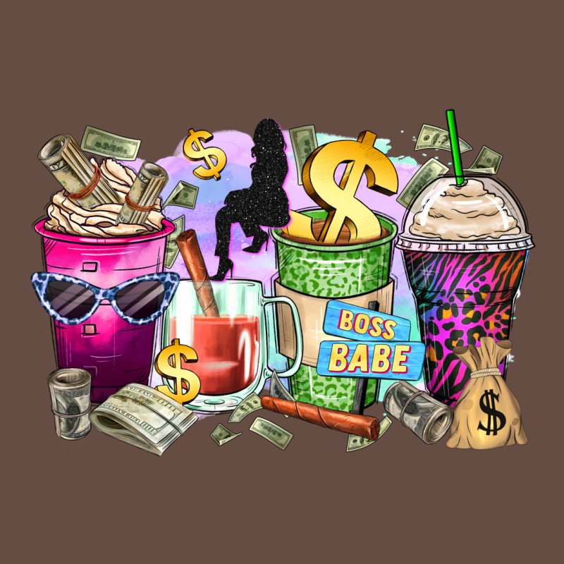 Boss Babe Coffee Cups Long Sleeve Tee by Zillion Design Studio | Teevron