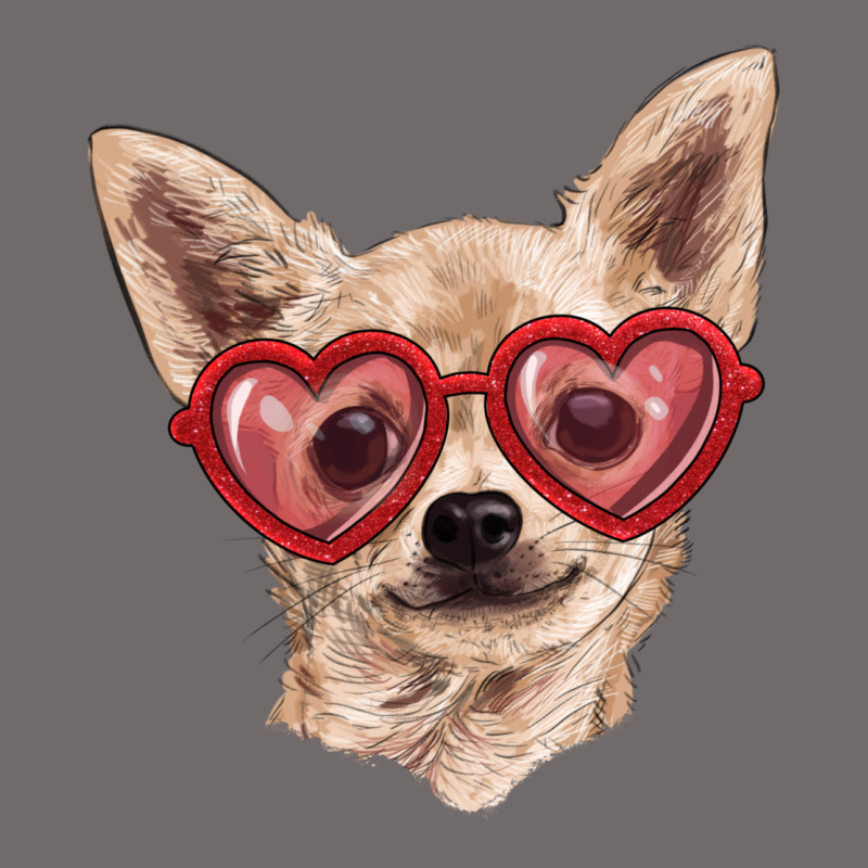 Chihuahua Dog With Love Glasses Urban Heavy Tee by RanaPortraitStore | Teevron