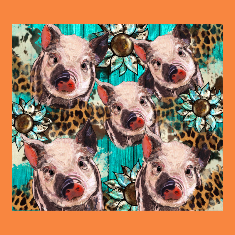 Western Cowhide Sunflower Baby Pig Premium Sweatshirt by BarkalooDesign | Teevron